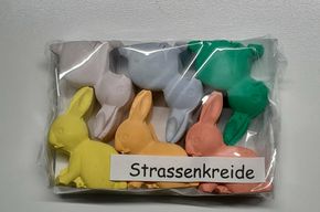 Strassenkreide Hase