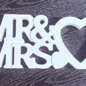 Schriftzug MR&MRS