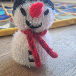 Gehäkelter Schneemann