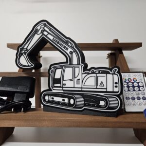Liebherr Bagger LED Lampe – Handmade im Emmental