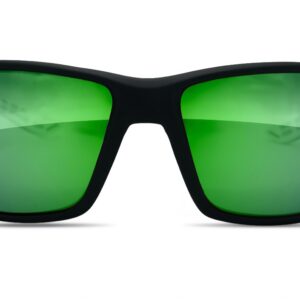 Sustina – Sportliche Sonnenbrille mit grünen verspiegelten Gläsern