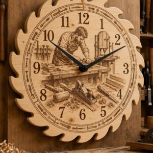 Schreiner-Uhr «Zeit für echtes Handwerk»