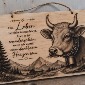 Wandbild «Dankbares Herz»  Handgefertigtes Unikat aus dem Emmental
