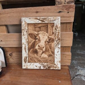 Holzbild Kalb
