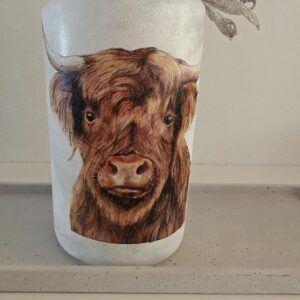 Leuchtglas Kuh – handgemacht mit LED-Lichterkette