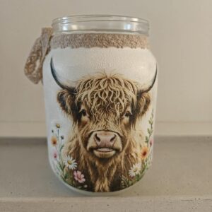 Leuchtglas Highland Cattle – handgemacht